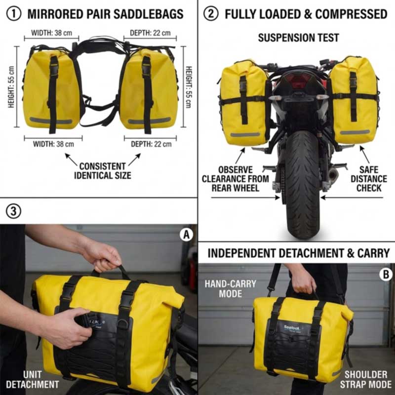 Motorsykkel Saddlebag Produsent for Adventure Motorcycle Brands